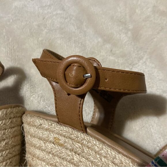 Fun SO Rosebay Multicolor Wedge Sandals Women’s Size 7 - Picture 7 of 13